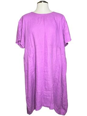 Bryn Walker Lilac Linen Flowy Lightweight Summer Dress